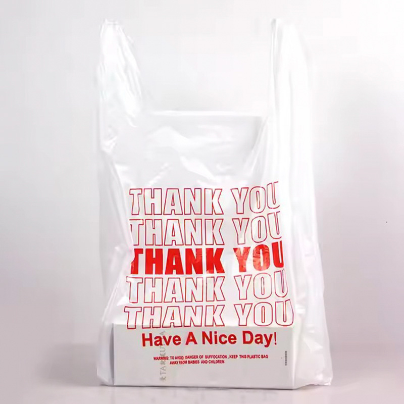 HDPE/LDPE Shopping Bags T-Shirt Bag With Printing